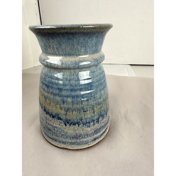 Crock Utensils Pottery Red Duck Gray Browns Sedona Arizona Glazed Signed - Picture 7 of 9